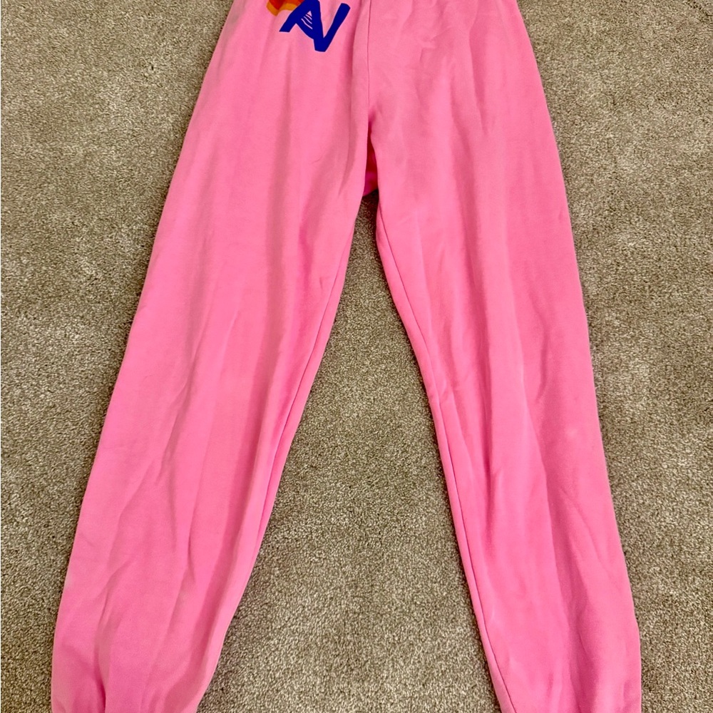 ✨ Aviator Nation Logo Sweatpants Neon Pink